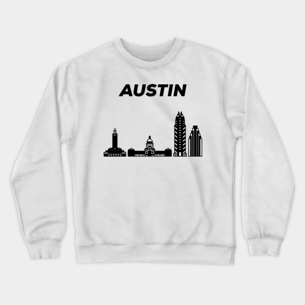 Austin Skyline, Texas, USA Crewneck Sweatshirt by maro_00